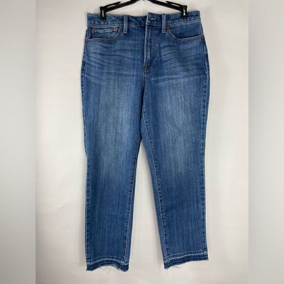 Talbots Flawless High-Waist Straight Ankle Jeans Size 6 Raw Hem - Picture 1 of 7